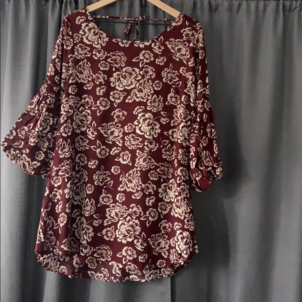 Burgundy dress